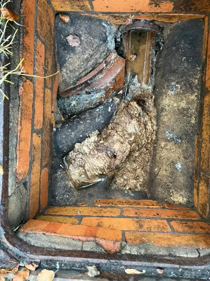 Blocked outdoor drain